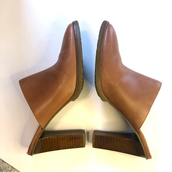 Amanda Smith Smooth Leather High Heeled Mules Size 8 Gently Used - Picture 3 of 11